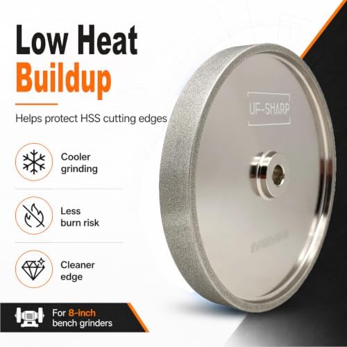 CBN Grinding Wheel 8 inch 600 Grit, 1" Wide, 5/8" Arbor