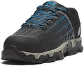 Timberland PRO Men's Powertrain Sport Alloy Safety Toe Industrial Athletic Work Shoe, Black/Blue-2024 New, 7.5 W
