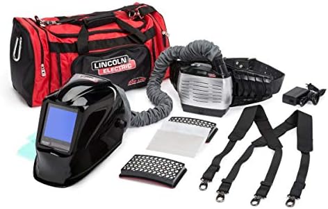 Lincoln Electric K3930-1 Powered Air-Purifying Respirator with Black Viking 3350 Auto Darkening Welding Helmet and HEPA Filtration
