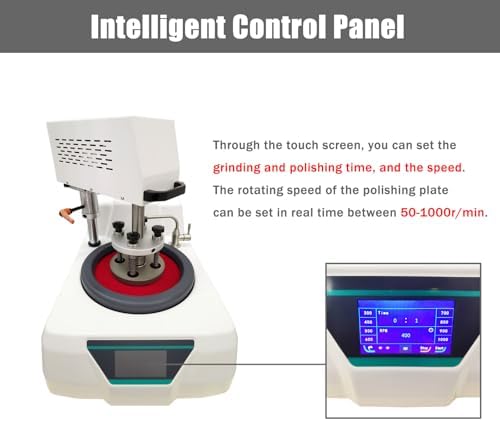 Grinding and Polishing Machine Automatic Metallographic Sample Grinder Polisher with Single Disc Table Type 9.8" Grinding Disc Diameter 50-1000r/min 110V 900W Single Phase