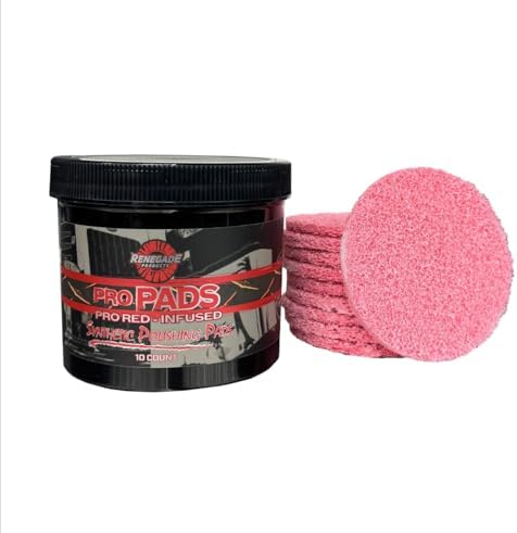 Renegade Pro Pads, Pre-Saturated Heavy Cut Metal Polishing Pads, 10 Count