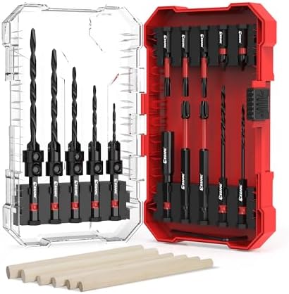 EZARC Countersink Drill Bit Set, 24PCS Tapered Bits with Wooden Sticks