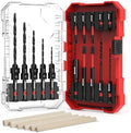 EZARC Countersink Drill Bit Set, 24PCS Tapered Bits with Wooden Sticks