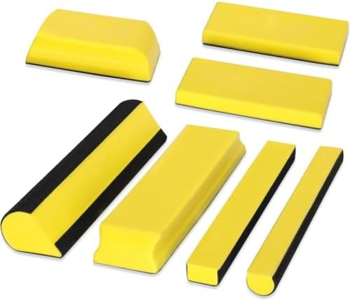Hand Sanding Block Set 7pcs Auto Body Sanding Block for Woodworking, Automotive Body and Crafts Polishing