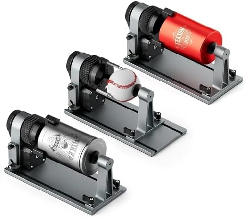 MD18 Rotary Roller, 3-in-1 Accessory Kit for K15 Pro A1 Pro M3 Z6 JL9, Cylindrical Craft Engraver for Cups Bottles Rings Baseball Bat