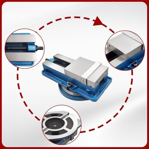 findmall 6 x 7-1/2" Accuracy Mill Vise Lengthen W/Swivel Base for Milling Shaping and Drilling Machines