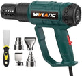 Upgraded Heat Gun - 8 Temp Settings & 2 Fan Speeds, with 4 Nozzles for Welding, Paint Stripping, Shrink Wrapping, Thawing, DIY QR611B