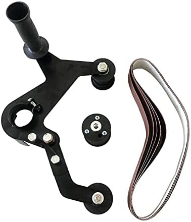 Belt Sander Attachment,Adapter Angle Grinder Bearing Sanding Support Tool Pipe Tube Bracket Accessories Cast Iron ABS Polishing Professional Accessories (5/8”-11 UNC)
