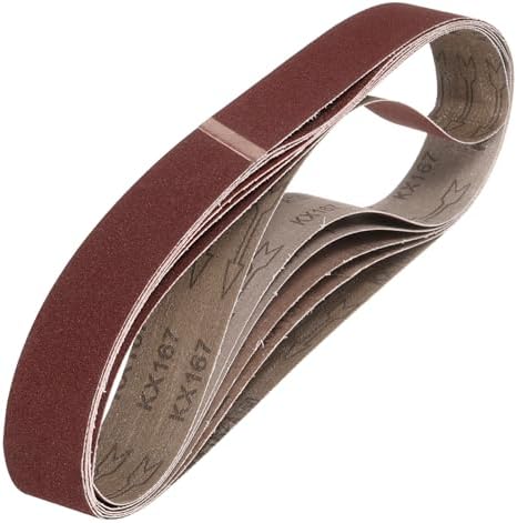 HARFINGTON 2 x 36 Inch Sanding Belts, 6 Pcs 180 Grits Aluminum Oxide