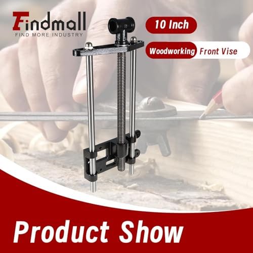 findmall 10 Inch Woodworking Front Vise Cast Iron for Making Woodworking