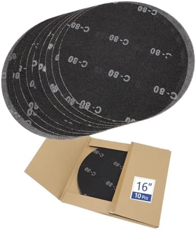 HUAALIUCHE 16" Sanding Screen Discs - 80 Grit Silicon Carbide Mesh Sanding Disc for Hardwood Floors - Heavy Duty Floor Buffer Pads, 10 Pack - Durable & Efficient Sanding