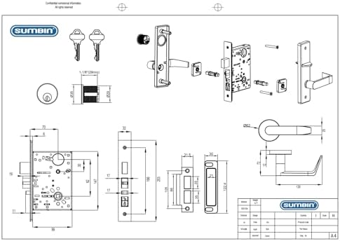 Commercial Mortise Lock Meet Ansi Grade 1 with Cylinder and Thumbturn for Entry Door