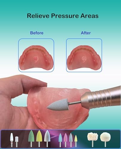 Cordless Polishing & Repair Tool Kit for Acrylic Resin False Teeth