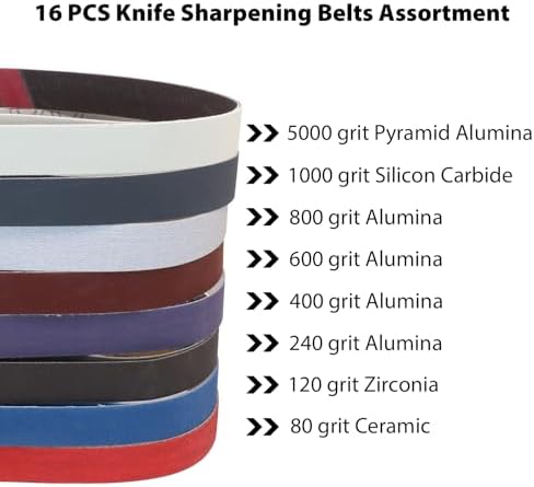 1x30 Knife Sharpening Sanding Belts, 16 Pack