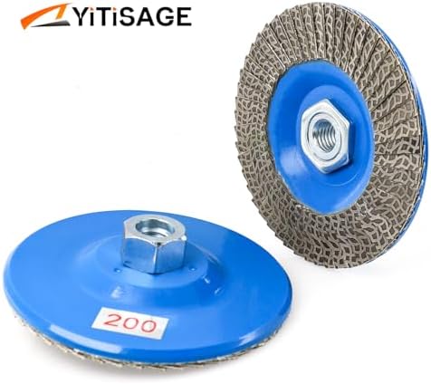 4.5" Diamond Flap Disc,Plastic Back Grinding Wheel for Marble,Ceramics,Sander Tile,Stone,Glass,Concrete(Grit 200-1pc)