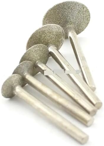 Grinding Wheel for Drill 16/20/25/30/35mm Diamond Grinding Needle Bit Mounted Point Carving Tools Shank 6mm 1/4" for Gemstone Jewelry(Head Diameter 20 mm)