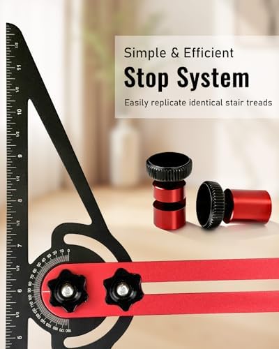 TANYO Stair Tread Template Tool, 8" to 60" Adjustable, Dual Nut Locking
