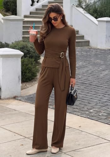 BTFBM 2 Piece Sets For Women Fall Outfits Lounge Set Business