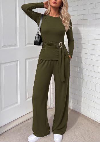 BTFBM 2 Piece Sets For Women Fall Outfits Lounge Set Business