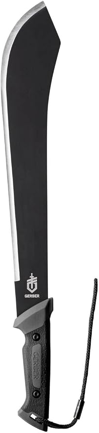 Gerber Gear Gator Bolo Machete 22" / 15.5" for Camping, Hunting, and Gardening, Full Tang Knife with Plain Edge, Gator Grip and Protective Sheath with Belt Loop and D-ring Attachments, Stainless Steel