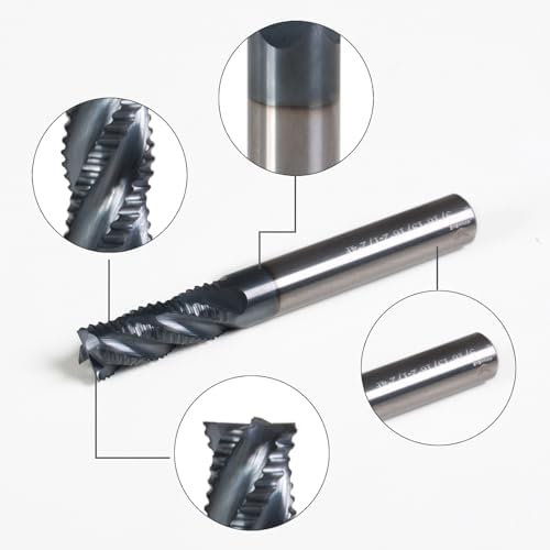 5/16" 4 Flute Roughing End Mill AlTiN Coated Carbide, 5Pcs