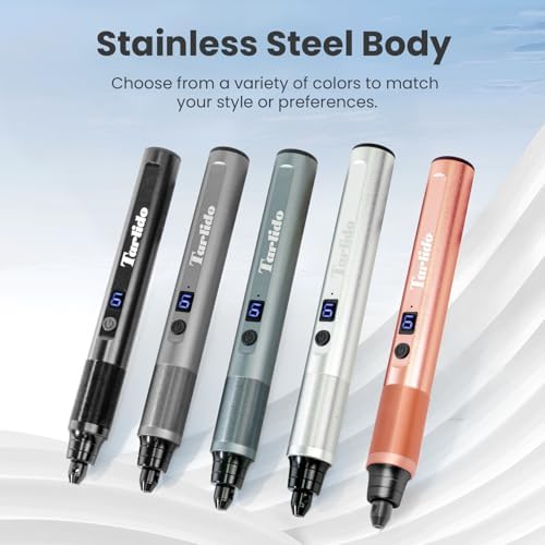 Tarlido Electric Engraving Pen, Mini Cordless Rotary Tools, USB Rechargeable Etching Pen, 4V/1200mAh DIY Engraver Machine for Metal, Wood, Glass, Plastic,2 Stencils, Sliver