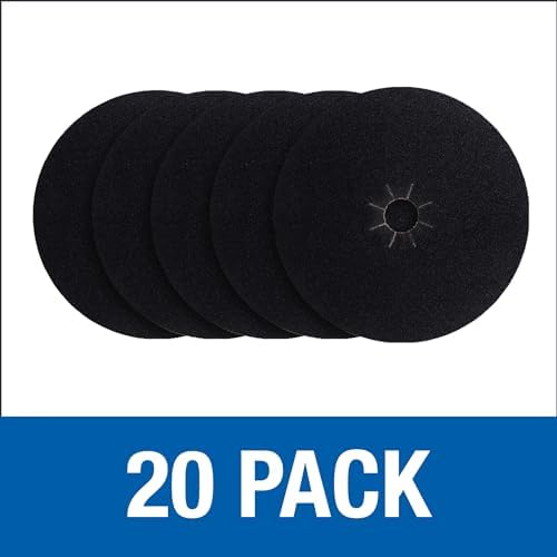 Mercer Industries 429080 Silicon Carbide Floor Sanding Disc, Cloth Back, 19" x 2" Hole, Grit 80X, 20-Pack