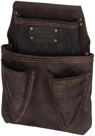Ox Pro Full Grain Leather Tool Pouches - Made with Double Stitching and Rivet Reinforced Pockets