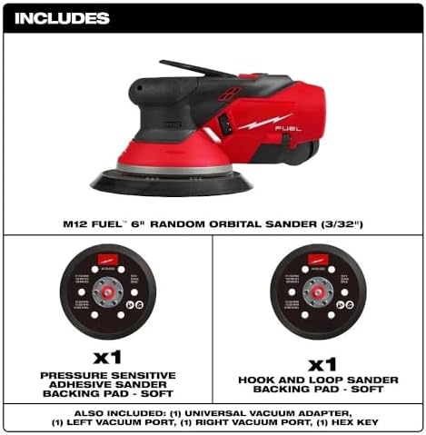 New 2584-20 Power Random Orbit Sanders for Milwaukee M12 FUEL 6" Random Orbital Sander 3/32" - Bare Tool