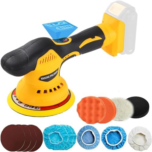 Cordless Car Buffer Polisher Compatible for Dewalt 20V Battery, Power Polisher for Car Detailing/Polishing/Waxing(Battery Not Included)