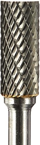 Drill America SA-4 Carbide Burr/Rotary File Cylindrical Double Cut for Die Grinder 7/16" Dia. x 1" Cut Length with 1/4" Shank and 2-3/4" Overall Length, DUL Series