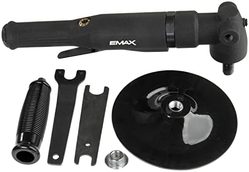 EMAX 7" Air Angle Sander, Soft-Touch 3 Finger Trigger, 5,000 Max RPM