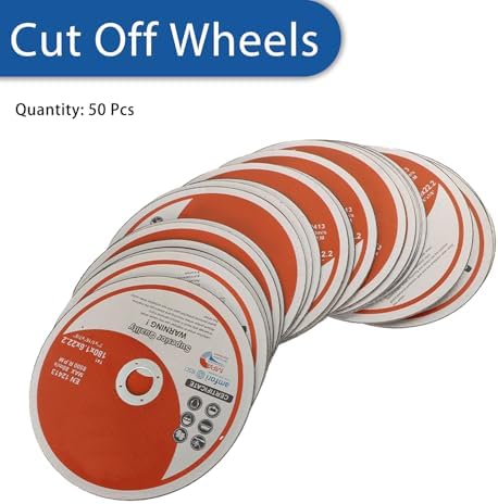 50 Pack 7 Inch Cut Off Wheels for Metal and Stainless Steel Cutting Discs for Angle Grinders 7 x 1/16 x 7/8 Inch