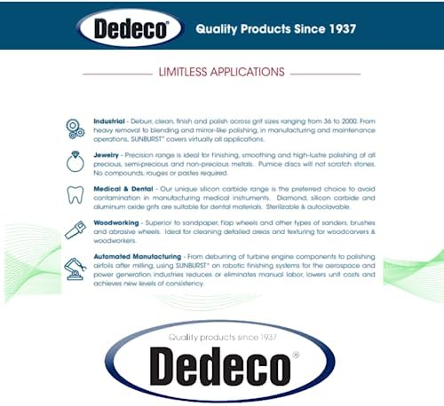 Dedeco Sunburst Radial Bristle Discs - 1/2” (12mm) Dia, Snap On, TC Bristles - Cleaning Buffer Polisher Rotary Tool Accessories, Ultra-Fine 1 Micron 14000 Grit, Light Green Aluminum Oxide - 30 Pack