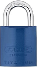 ABUS 83AL/45-300 S2 Schlage Rekeyable Padlock Aluminum Body with 1-Inch Shackle, Blue Zero-Bitted
