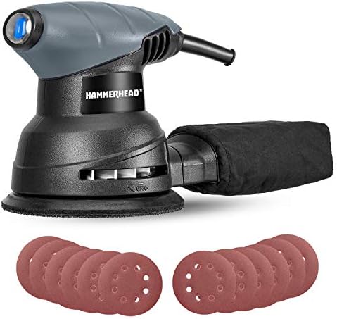 Hammerhead 2.0-Amp 5-Inch Random Orbit Sander with 12pcs Sanding Paper – HAOS020