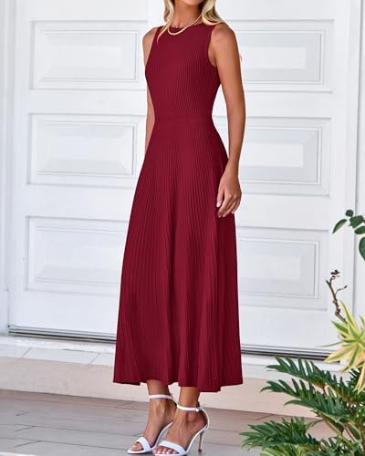 BTFBM Women Midi Bodycon Tank Dress