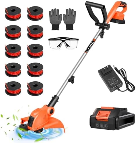 Electric Weed Wacker Eater Cordless Battery Powered String Trimmer Whacker