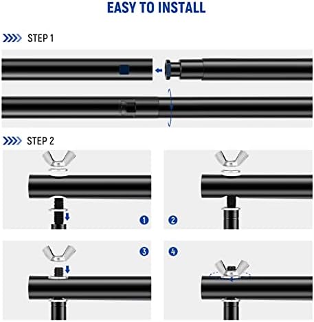 NEEWER 8.5x10ft Adjustable Backdrop Stand Kit, Photography Background Support System with 4 Crossbars, 6 Spring Clamps, 6 Backdrop Clips, 2 Sandbags, and Carrying Bag for Photo Video Party Ceremony