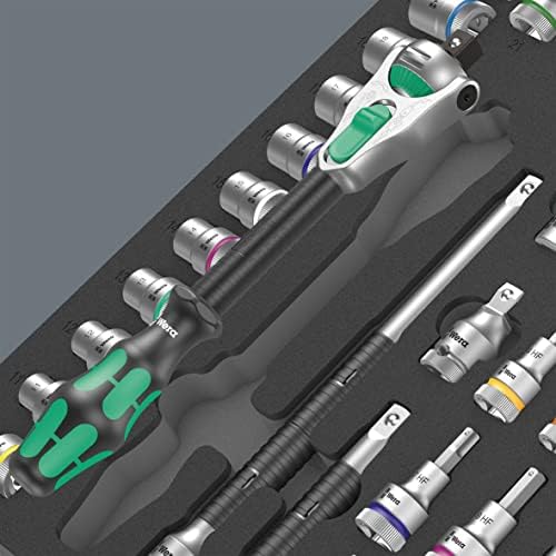Wera 05150112001 9722 Foam Insert 8000 C Zyklop 1/2" Ratchet Set 1, 31 Pieces