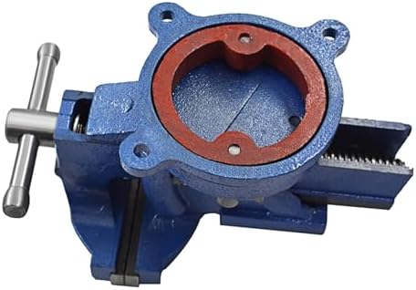 munirater Heavy Duty Bench Vise 6 Inch with Anvil 360 Degree Rrotation Locking Base Bench for Clamping Fixing