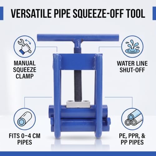 Qinlorgo Pipe Squeeze Off Tool Manual Water Line Shut Off Clamp,