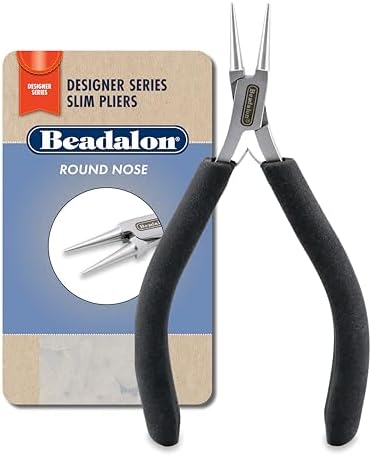 Beadalon Designer Series Slim Pliers - Round Nose, Black