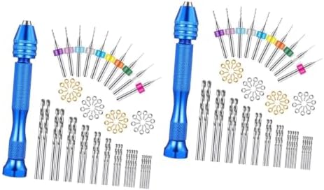 Uonlytech 152pcs Precision Hand Drill Set Pin Vise and Mini Drill Bits for Crafting Jewelry Making and Model Assembly Compact and Lightweight Design