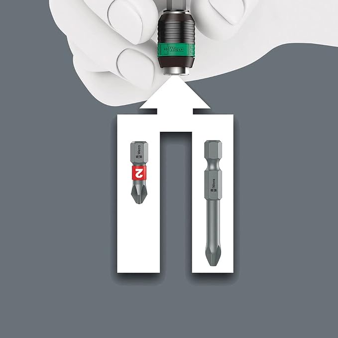 WERA 05056440001 Bit Check Set BC Universal/30 Piece Set 1-BiTorsions Rapidaptor 897/4 and 29 Bitorsions Bits by WERA