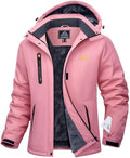 MAGCOMSEN Womens Winter Coats Waterproof Ski Snow Warm Fleece Rain Jacket
