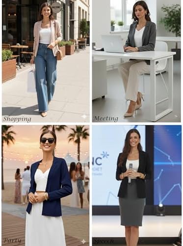 GRACE KARIN Womens Sweater Blazer Jackets Business Casual Work Cardigan