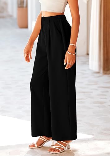 PRETTYGARDEN Women's Flowy Wide Leg Dress Pants