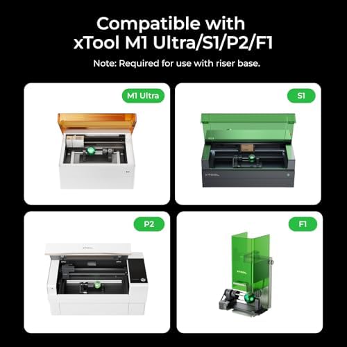 xTool RA2 Pro for xTool S1, F1, F1 Ultra, P2, M1 Ultra and Most Laser Engraver (Must with Riser), Y-axis Rotary Roller for Engraving Cylindrical Objects, Wine Glass, Tumbler, Engraver Accessory