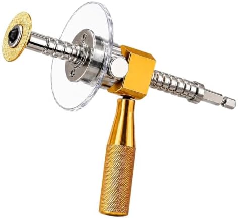 1-1/4" PVC Inside Pipe Cutter Internal Cutting Tool, Diamond Wheel Grinding Disc for Precise Internal PVC Cuts, Metal Guide and Adjustable Depth Control，Yellow